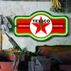 Officially Licensed Vintage Texaco LED Neon Light Up Sign (9.5” x 17.5”)